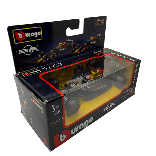 Bburago 1:43 Scale Oracle Red Bull Racing F1 RB19 – Die-Cast Model – Max Verstappen / Sergio Pérez – Formula 1 Collectible