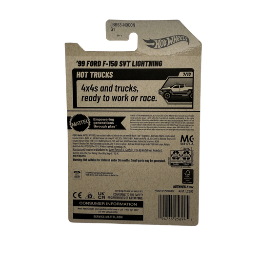 Hot Wheels '99 Ford F-150 SVT Lightning – HW Hot Trucks 7/10 (2022 Mainline)