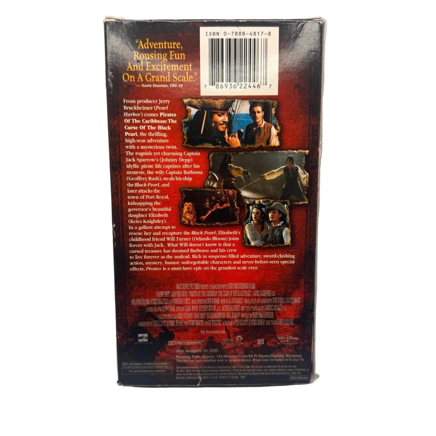 Pirates of the Caribbean: The Curse of the Black Pearl VHS