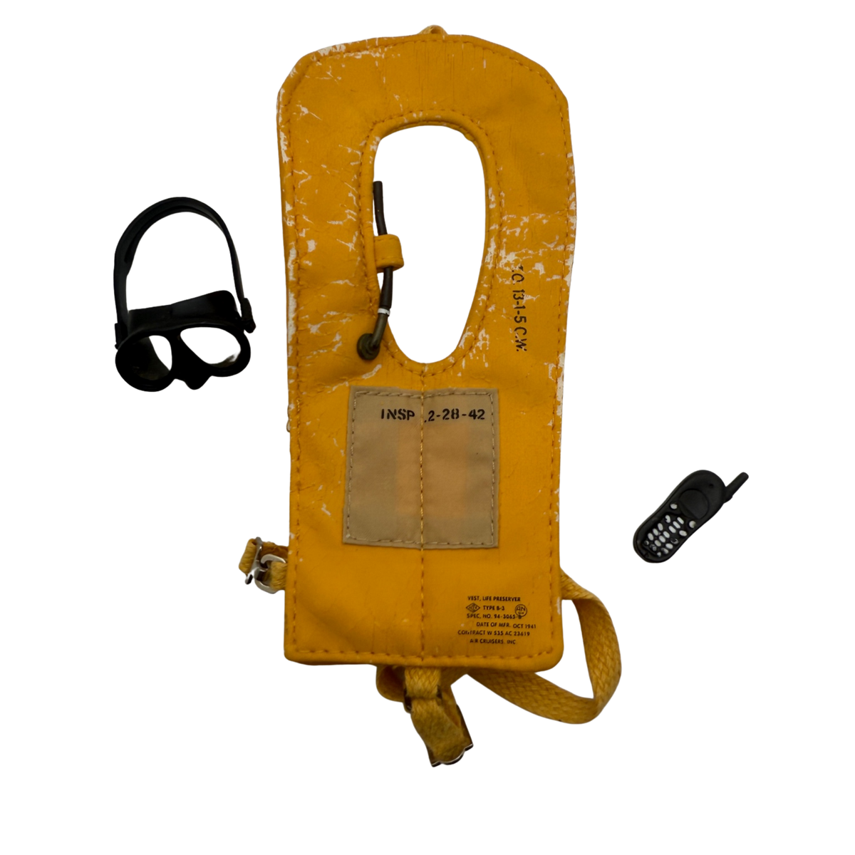 Life Preserver + Goggles + Phone + First Aid – 1:6 Gear Lot
