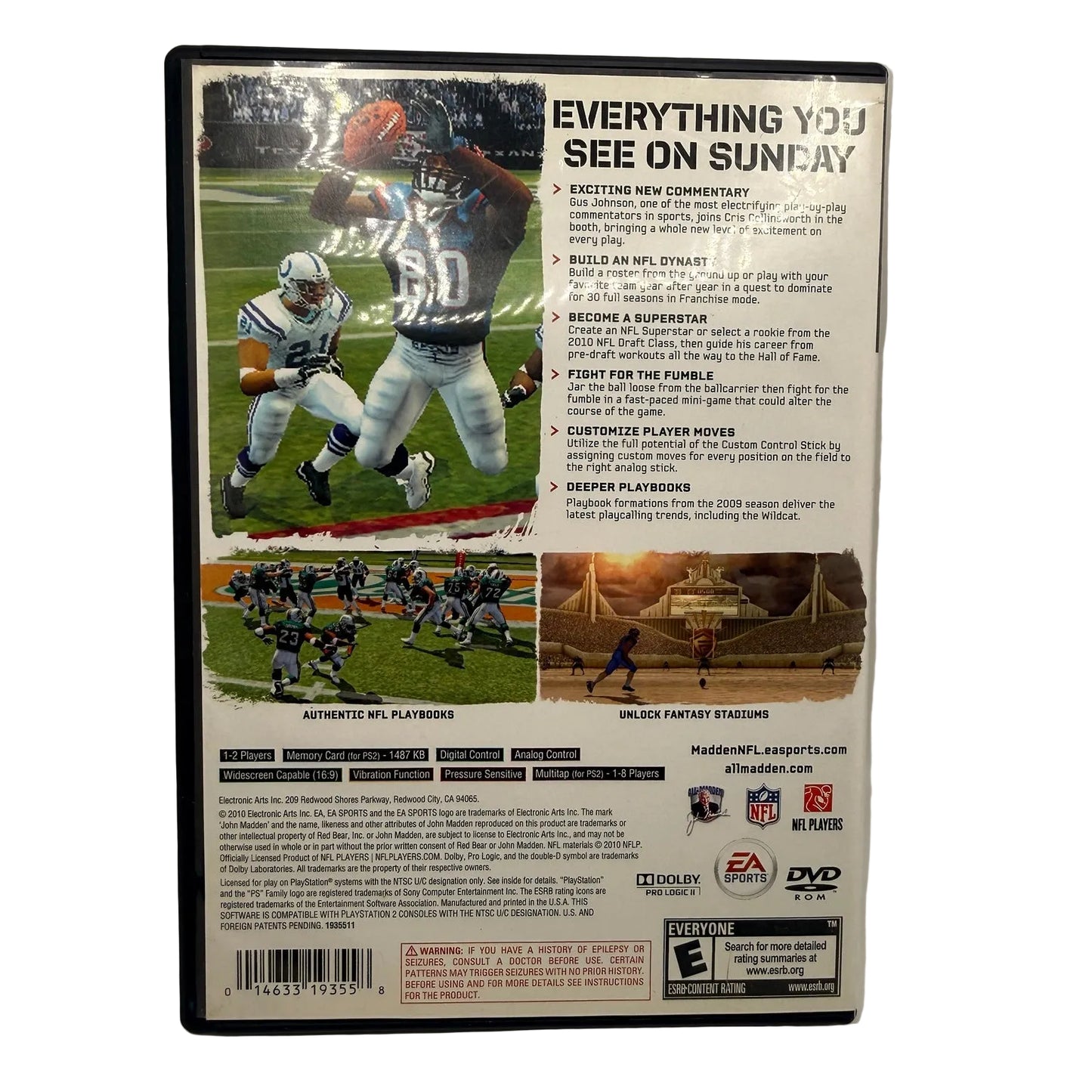 Madden NFL 11 PS2 Game