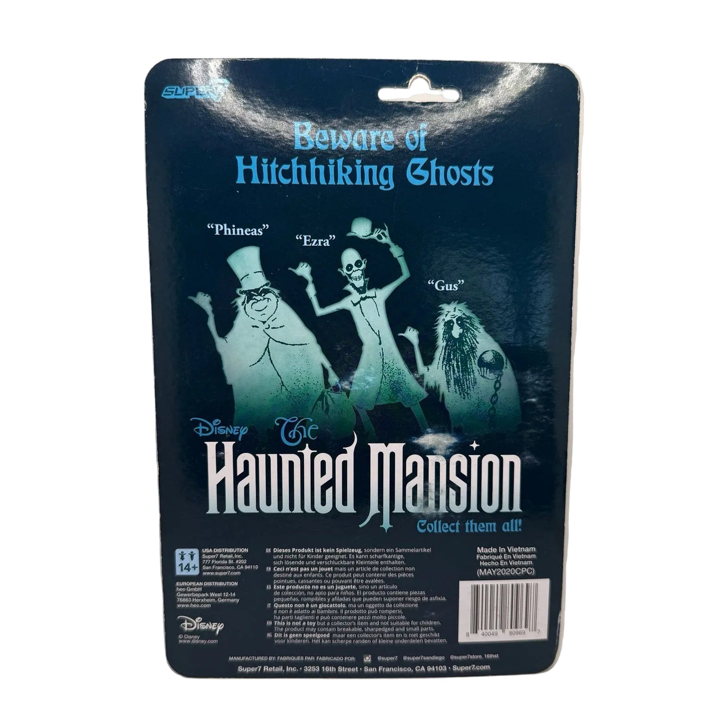 Super7 ReAction Disney The Haunted Mansion – Phineas Hitchhiking Ghost Figure