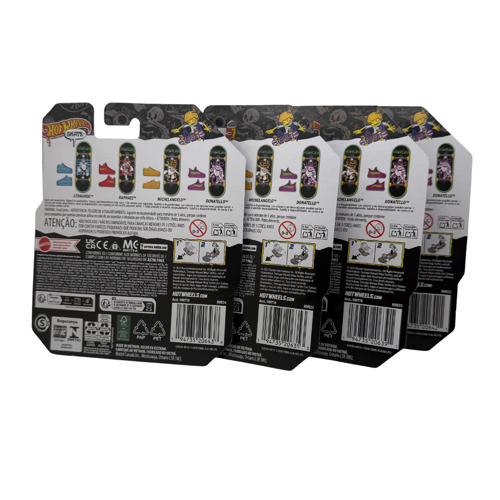 Hot Wheels Skate x Teenage Mutant Ninja Turtles 4-Pack