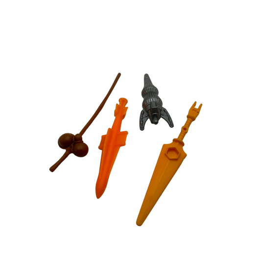 Weapons & Accessories Oddments – Orange Swords & Sci‑Fi Part (4 pcs)
