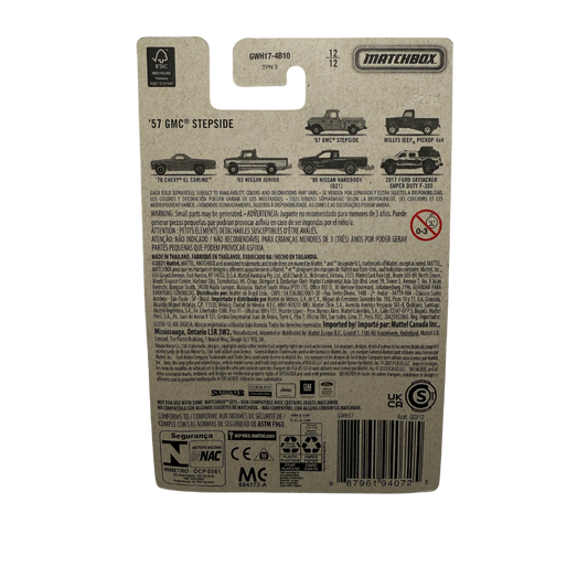 Matchbox ‘57 GMC® Stepside – Truck Series – National Parks Livery – 1/64 Die-Cast