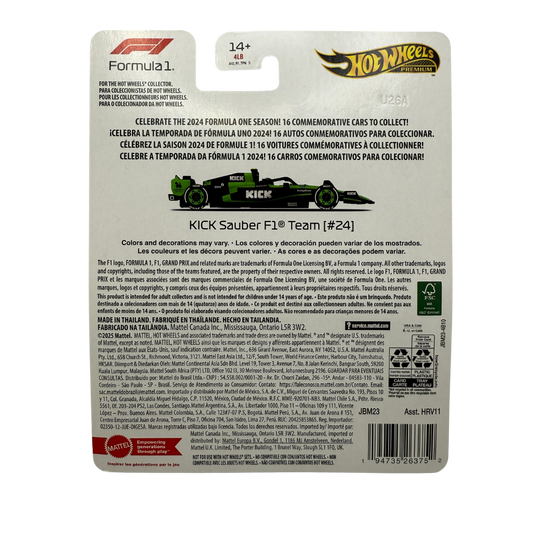 Hot Wheels Premium 2024 – KICK Sauber F1® Team #24 | Formula 1 Die-Cast