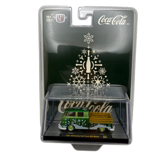 M2 Machines Coca-Cola 1961 VW Double Cab Truck – Holiday Edition Diecast (1:64 Scale)