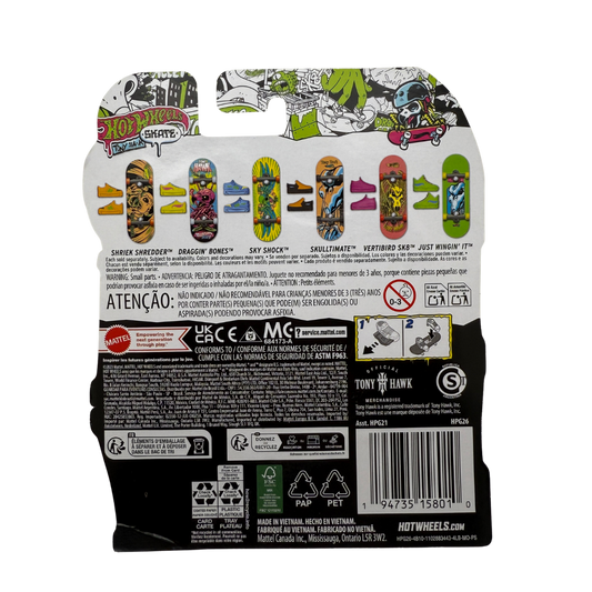 Hot Wheels x Tony Hawk Skate – Vertibird Skateboard with Pink Shoes