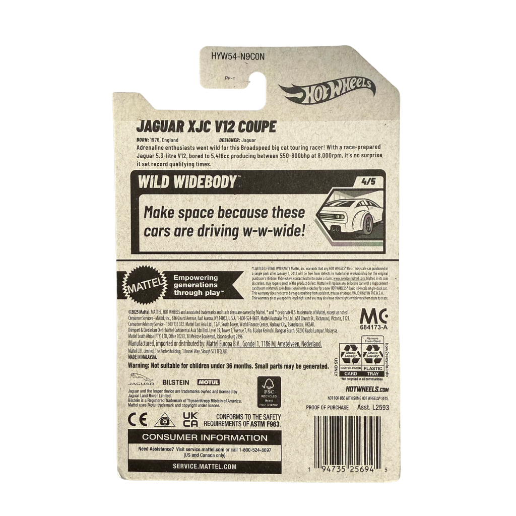 Hot Wheels Jaguar XJC V12 Coupe – Wild Widebody Series (4/5)