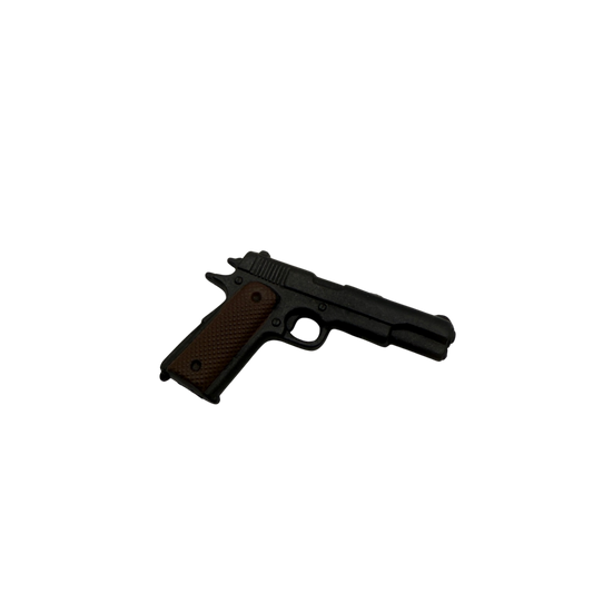 1911 Pistol – Black with Brown Grips (1:6)