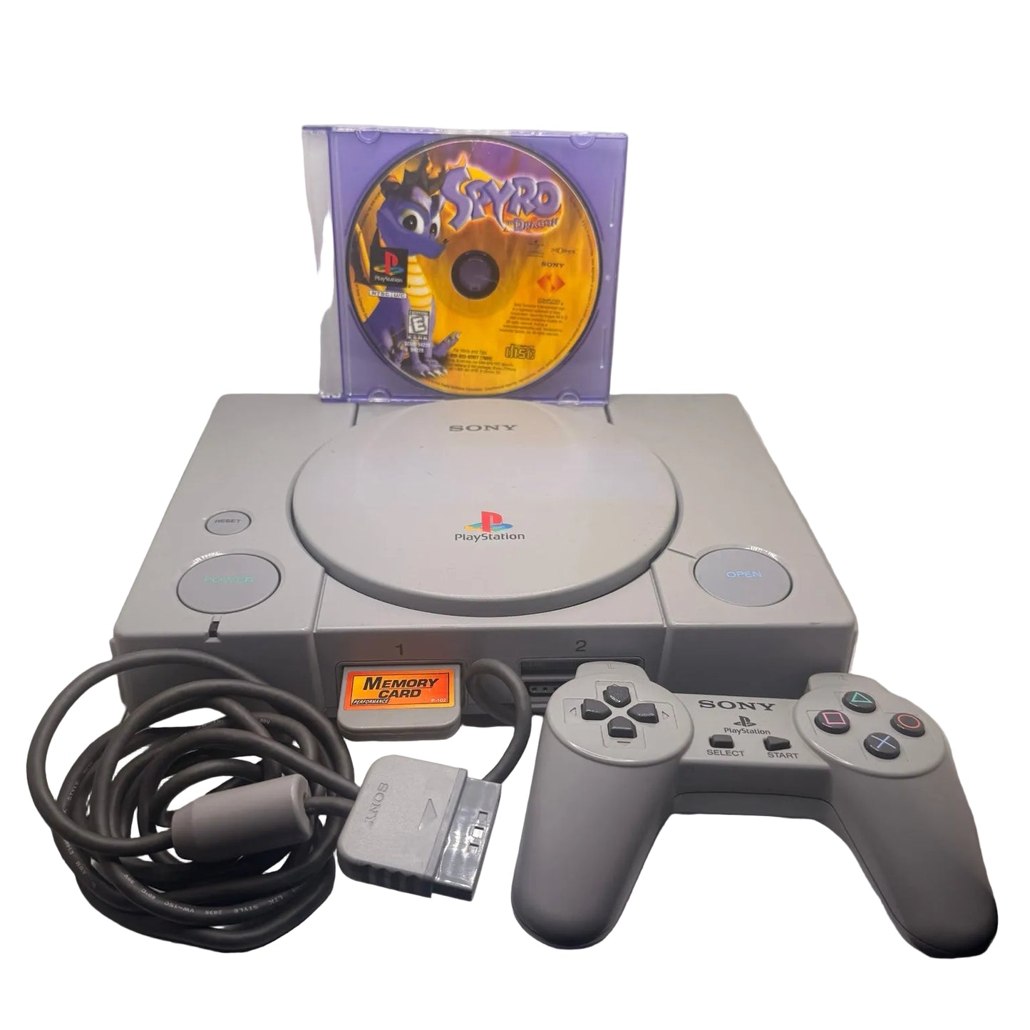 Sony PlayStation PS1 Console Bundle with Controller, Memory Card & Spyro the Dragon