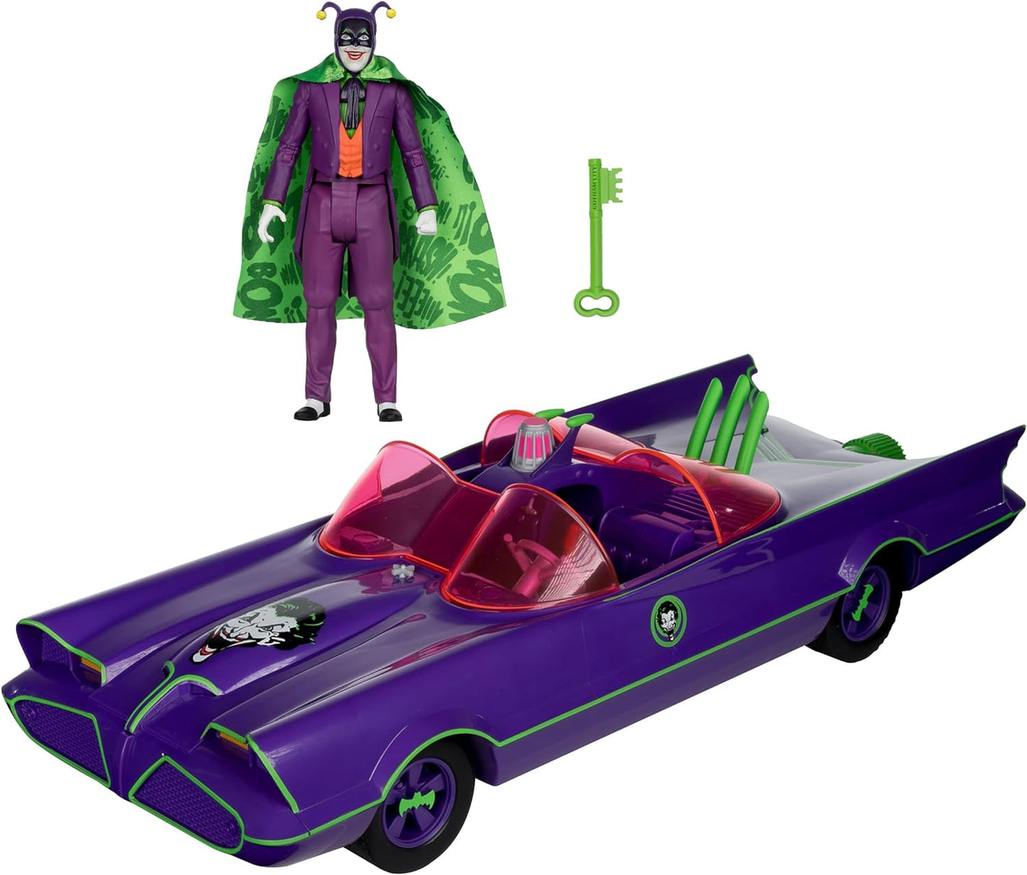 McFarlane Toys - DC Retro Batmobile & The Joker (Batman 66') 2pk, Gold Label, Amazon Exclusive