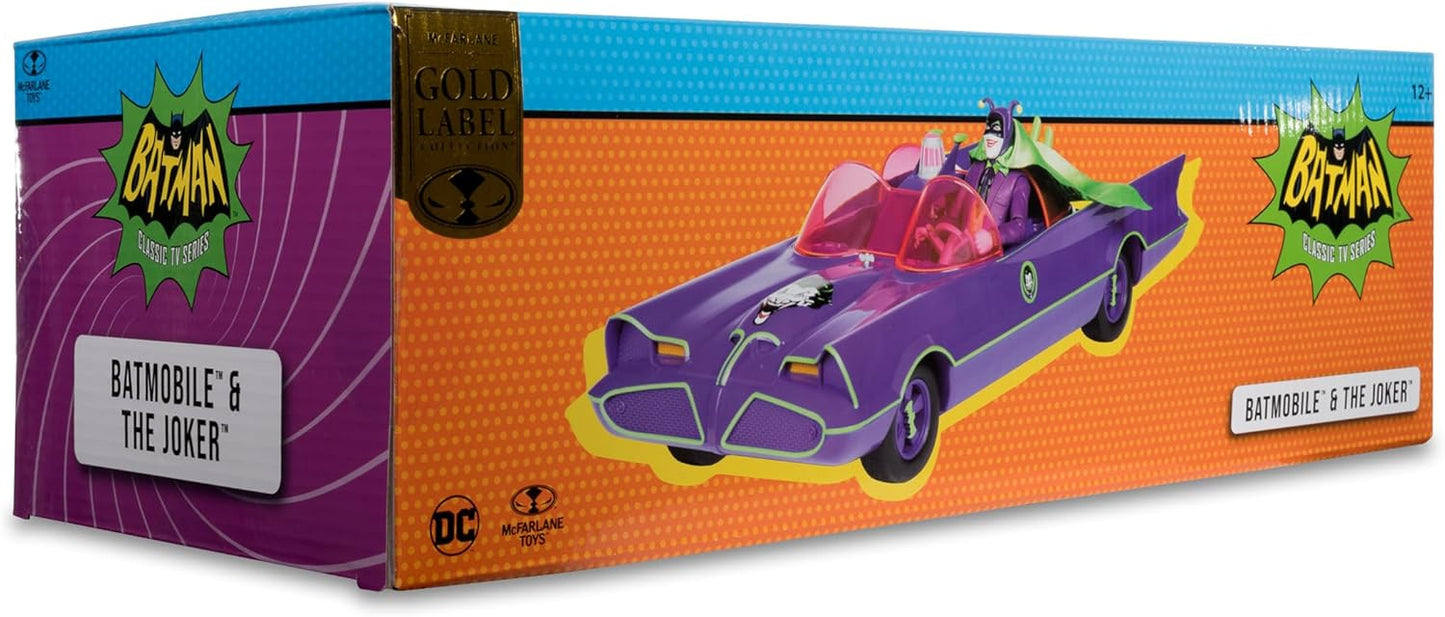 McFarlane Toys - DC Retro Batmobile & The Joker (Batman 66') 2pk, Gold Label, Amazon Exclusive