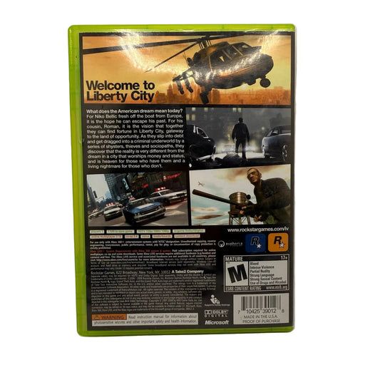 Grand Theft Auto IV Xbox 360 Game