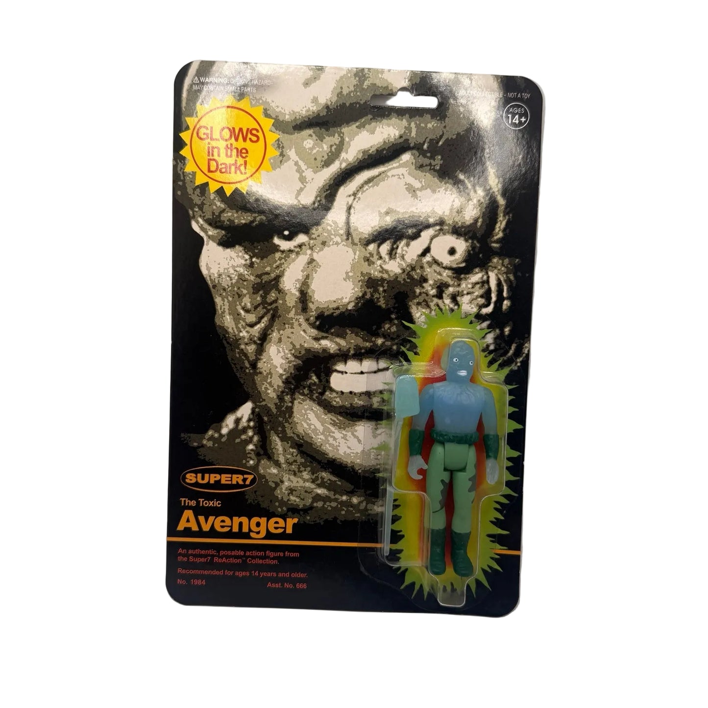 Super7 ReAction Toxic Avenger Glow-in-the-Dark Action Figure