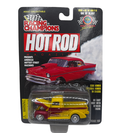 Racing Champions Hot Rod Magazine - Issue #38 '40 Ford Pickup | 1:57 Scale Die-Cast