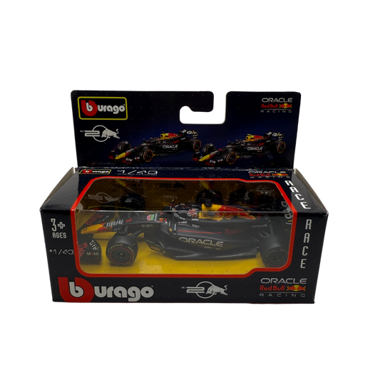 Bburago 1:43 Scale Oracle Red Bull Racing F1 RB19 – Die-Cast Model – Max Verstappen / Sergio Pérez – Formula 1 Collectible