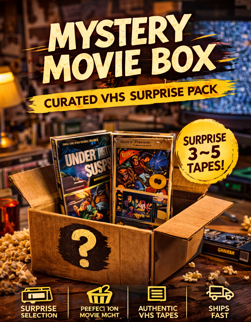 Mystery Movie Box – Curated VHS Surprise Pack