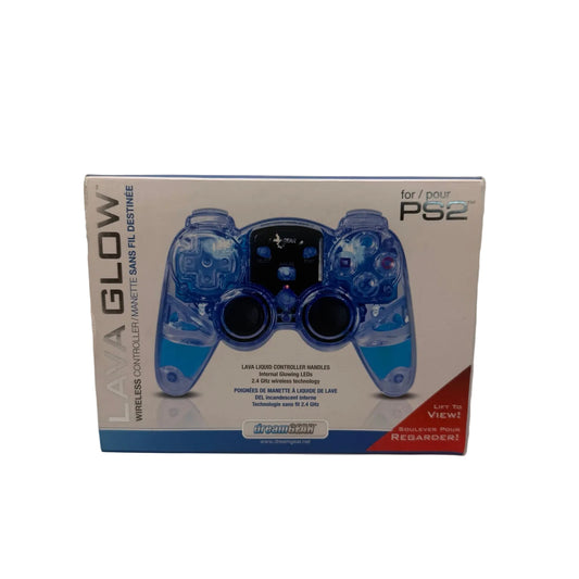 DreamGEAR Lava Glow Wireless Controller for PS2 – Clear/Blue